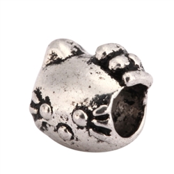 5 x Cute Kitty Cat Charms Beads Antique Silver Tone European Charm Beads  #MEC-64